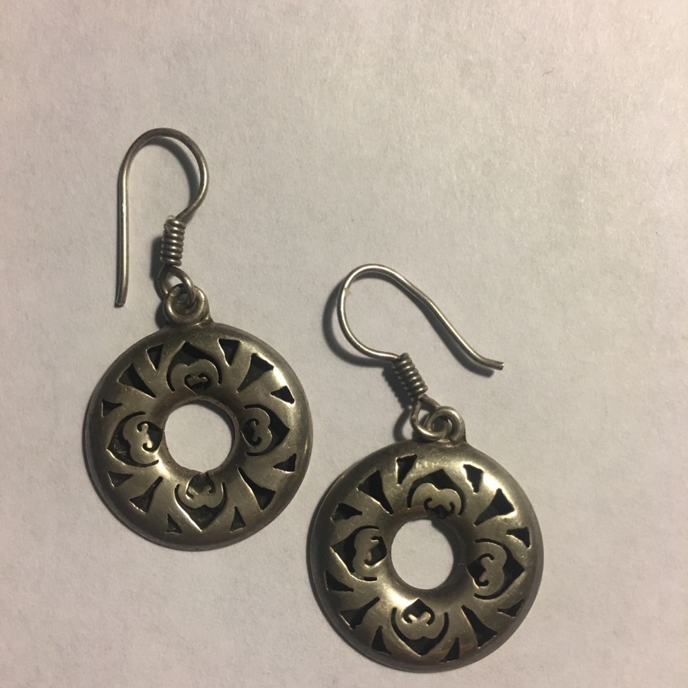 1970s sterling silver earrings from Taxco